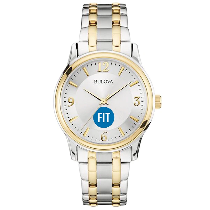 Bulova Silver SUNY Fashion Institute of Technology Tigers Classic Two-Tone Round Watch
