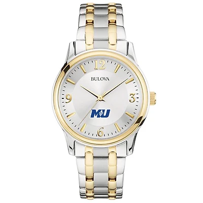 Bulova Silver Marymount Saints Classic Two-Tone Round Watch