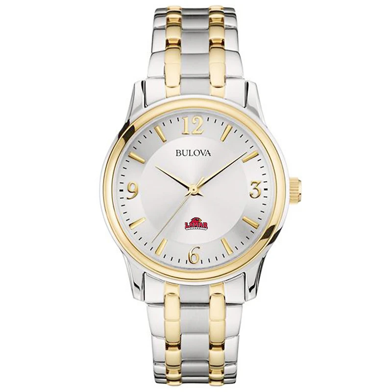 Bulova Silver Lamar Cardinals Classic Two-Tone Round Watch