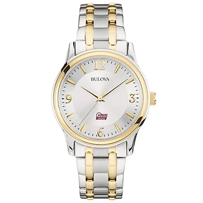 Bulova Silver Arkansas Little Rock Trojans Classic Two-Tone Round Watch