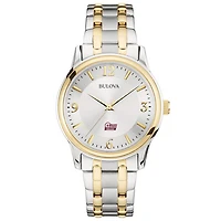 Bulova Silver Arkansas Little Rock Trojans Classic Two-Tone Round Watch
