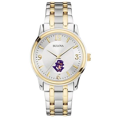 Bulova Silver Evansville Purple Aces Classic Two-Tone Round Watch