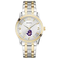Bulova Silver Evansville Purple Aces Classic Two-Tone Round Watch