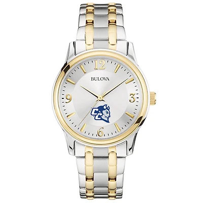 Bulova Silver Central Connecticut State Blue Devils Classic Two-Tone Round Watch