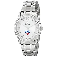 Men's Bulova  Silver SMU Mustangs