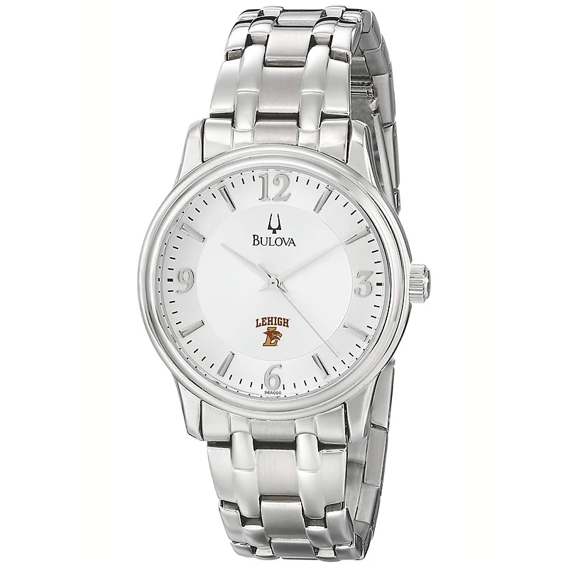Men's Bulova  Silver Lehigh Mountain Hawks