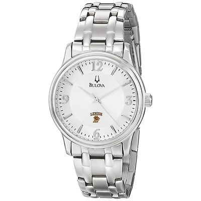 Men's Bulova  Silver Lehigh Mountain Hawks