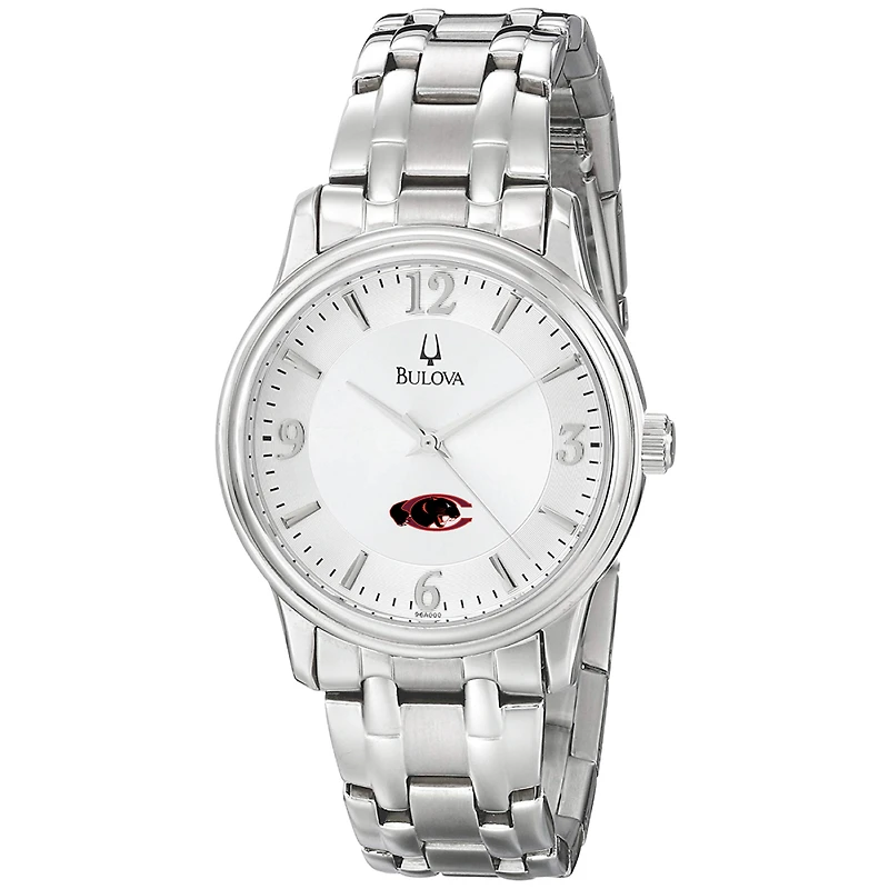 Men's Bulova  Silver Claflin Panthers