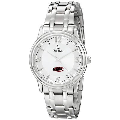 Men's Bulova  Silver Claflin Panthers