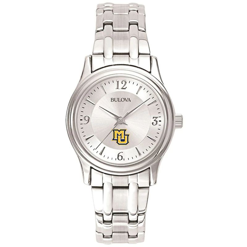 Women's Bulova Silver Marquette Golden Eagles Stainless Steel Quartz Watch