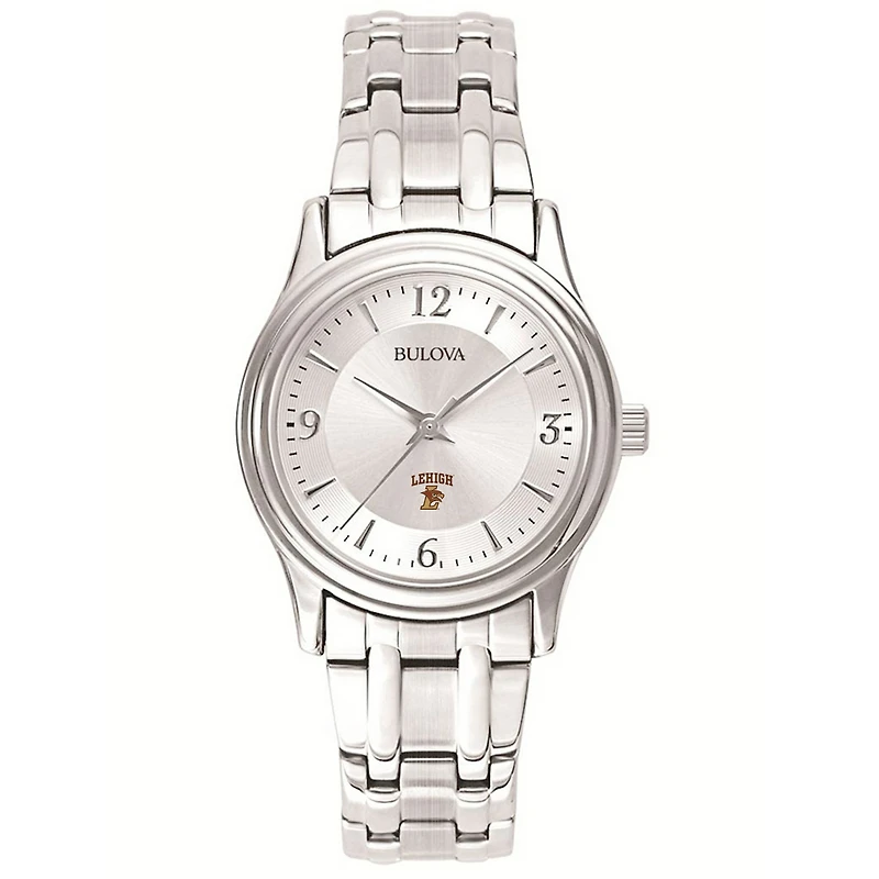 Women's Bulova Silver Lehigh Mountain Hawks Stainless Steel Quartz Watch