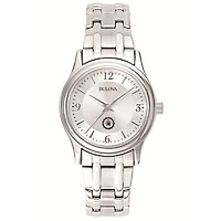 Women's Bulova Silver Robert Morris Colonials Stainless Steel Quartz Watch