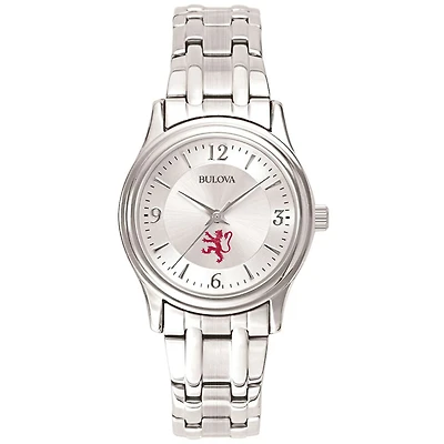 Women's Bulova Silver Phillips Exeter Academy Big Red Stainless Steel Quartz Watch