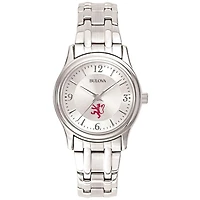 Women's Bulova Silver Phillips Exeter Academy Big Red Stainless Steel Quartz Watch