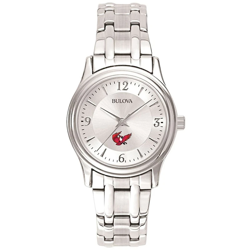Women's Bulova Silver Keene State Owls Stainless Steel Quartz Watch