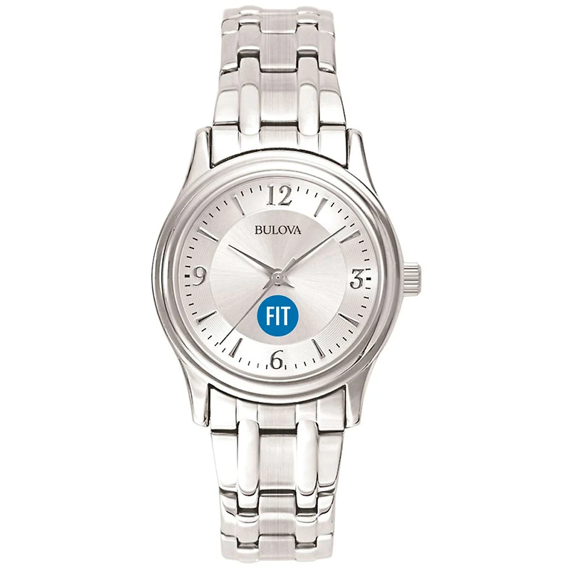 Women's Bulova Silver SUNY Fashion Institute of Technology Tigers Stainless Steel Quartz Watch