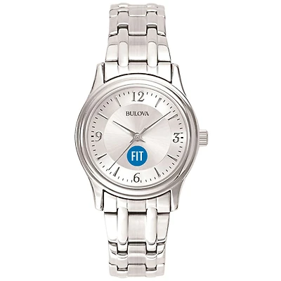 Women's Bulova Silver SUNY Fashion Institute of Technology Tigers Stainless Steel Quartz Watch