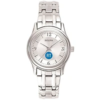 Women's Bulova Silver SUNY Fashion Institute of Technology Tigers Stainless Steel Quartz Watch