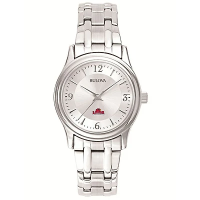 Women's Bulova Silver Lamar Cardinals Stainless Steel Quartz Watch