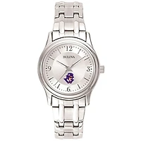 Women's Bulova Silver Evansville Purple Aces Stainless Steel Quartz Watch