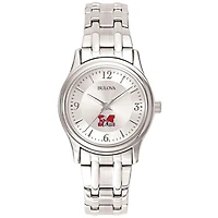 Women's Bulova Silver Muskingum Muskies Stainless Steel Quartz Watch