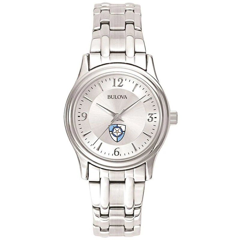 Women's Bulova Silver Notre Dame of Maryland Gators Stainless Steel Quartz Watch