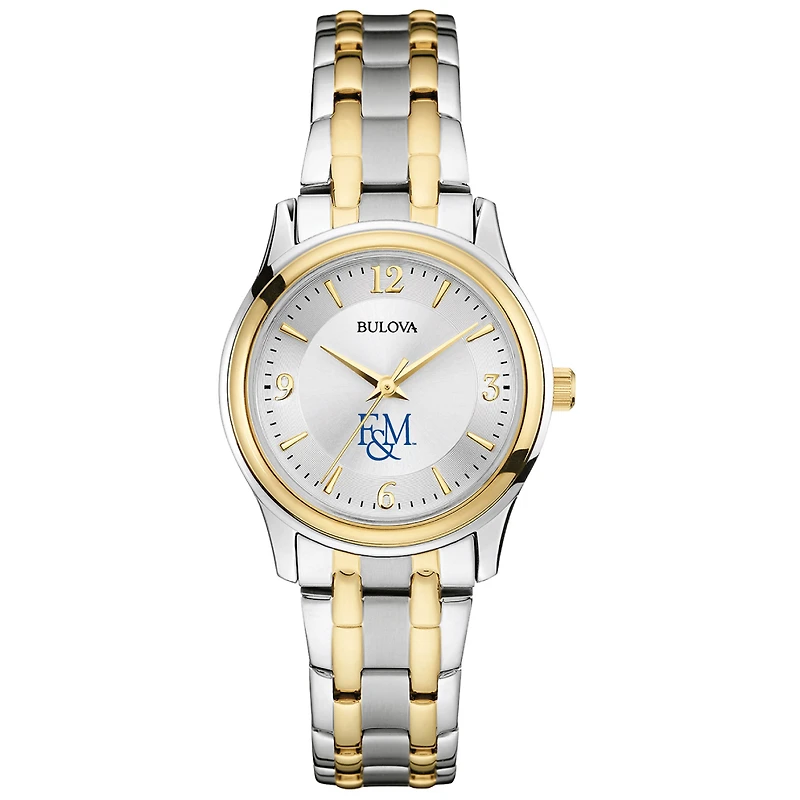 Women's Bulova Silver Franklin & Marshall Diplomats Classic Two-Tone Round Watch