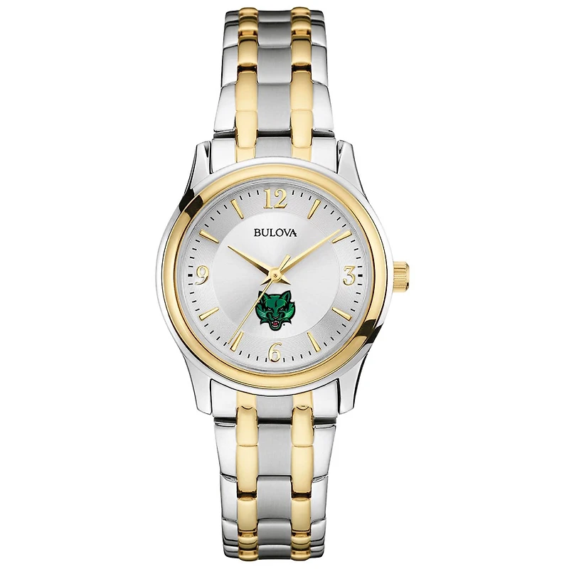 Women's Bulova Silver Binghamton Bearcats Classic Two-Tone Round Watch