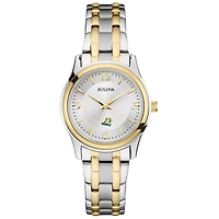 Women's Bulova Silver Northern Michigan Wildcats Classic Two-Tone Round Watch