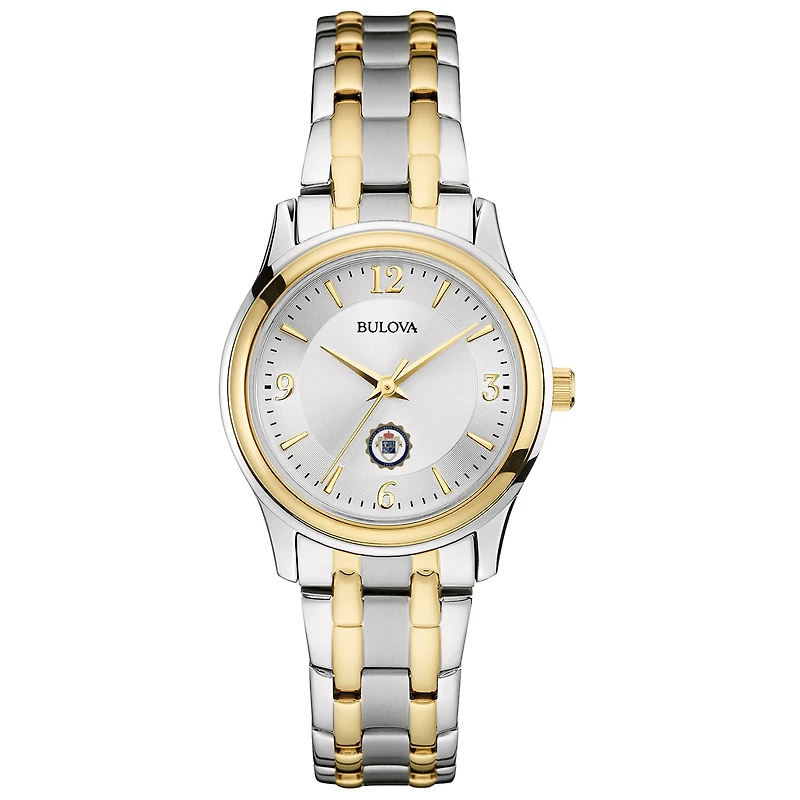 Women's Bulova Silver Robert Morris Colonials Classic Two-Tone Round Watch