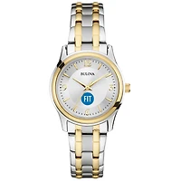 Women's Bulova Silver SUNY Fashion Institute of Technology Tigers Classic Two-Tone Round Watch