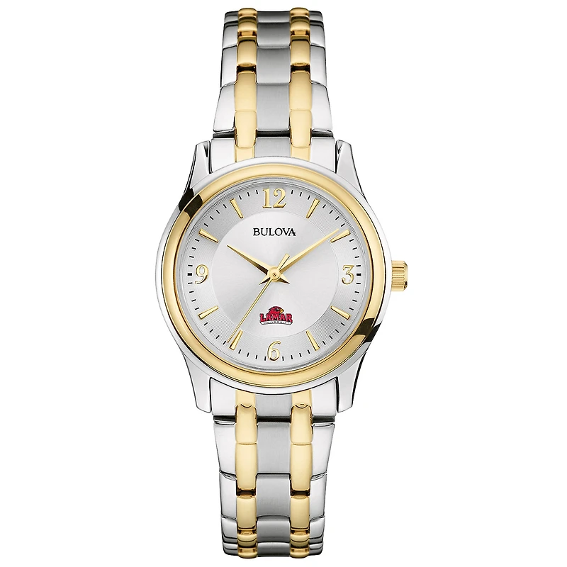 Women's Bulova Silver Lamar Cardinals Classic Two-Tone Round Watch