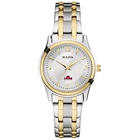 Women's Bulova Silver Lamar Cardinals Classic Two-Tone Round Watch