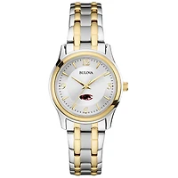 Women's Bulova Silver Claflin Panthers Classic Two-Tone Round Watch