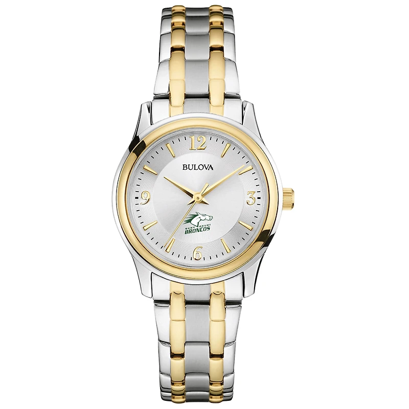 Women's Bulova Silver SUNY Delhi Broncos Classic Two-Tone Round Watch