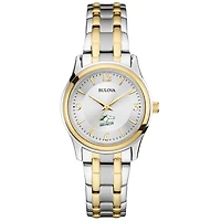 Women's Bulova Silver SUNY Delhi Broncos Classic Two-Tone Round Watch