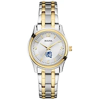 Women's Bulova Silver Central Connecticut State Blue Devils Classic Two-Tone Round Watch