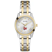 Women's Bulova Silver Marist Red Foxes Classic Two-Tone Round Watch