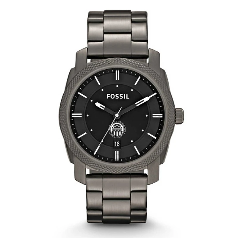 Fossil Longwood Lancers Machine Smoke Stainless Steel Watch