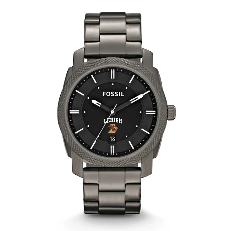 Fossil Lehigh Mountain Hawks Machine Smoke Stainless Steel Watch