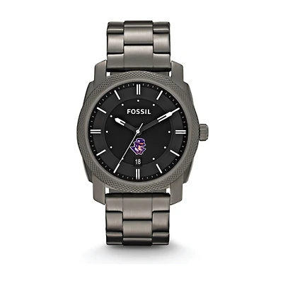 Fossil Evansville Purple Aces Machine Smoke Stainless Steel Watch