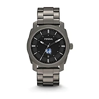 Fossil Central Connecticut State Blue Devils Machine Smoke Stainless Steel Watch