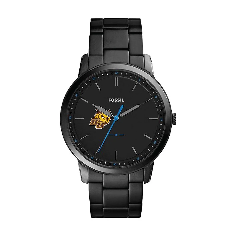 Fossil Black Rowan Profs The Minimalist Slim Stainless Steel Watch