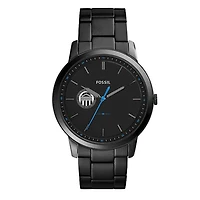 Fossil Black Longwood Lancers The Minimalist Slim Stainless Steel Watch