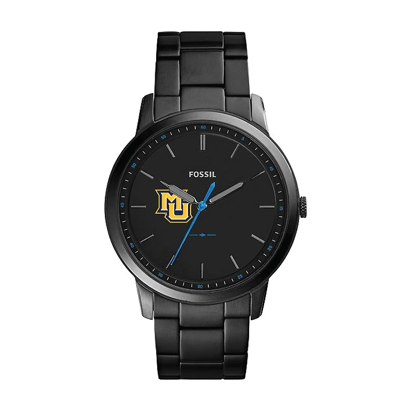 Fossil Black Marquette Golden Eagles The Minimalist Slim Stainless Steel Watch