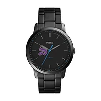 Fossil Black University of the South Tigers The Minimalist Slim Stainless Steel Watch