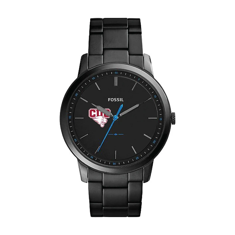 Fossil Black Concordia University (IL) Cougars The Minimalist Slim Stainless Steel Watch