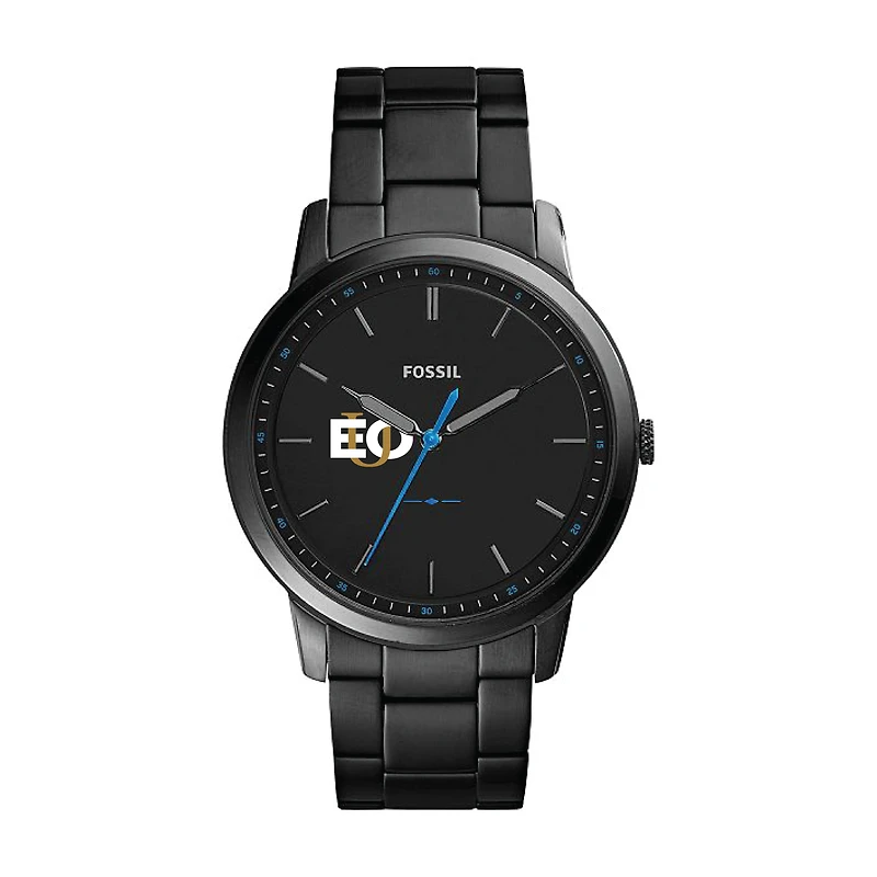 Fossil Black Eastern Oregon Mountaineers The Minimalist Slim Stainless Steel Watch