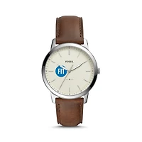 Fossil Silver SUNY Fashion Institute of Technology Tigers The Minimalist Brown Leather Watch