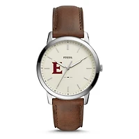Fossil Silver Elon Phoenix The Minimalist Brown Leather Watch